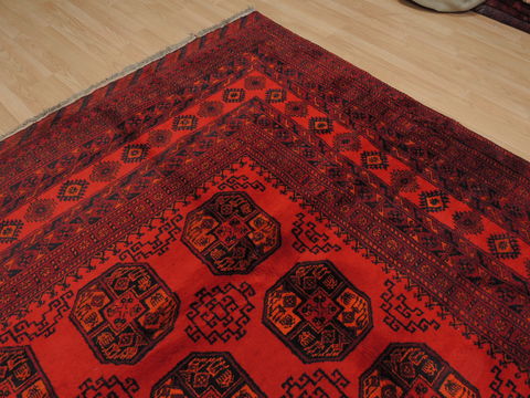 Bokhara Red Hand Knotted 91 X 111 Area Rug 100-109243 Image 12