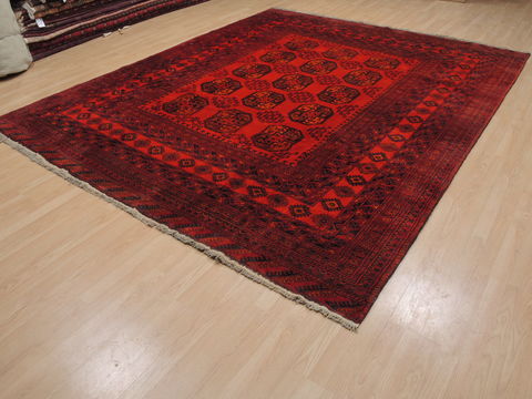 Bokhara Red Hand Knotted 91 X 111 Area Rug 100-109243 Image 2