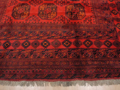 Bokhara Red Hand Knotted 91 X 111 Area Rug 100-109243 Image 8