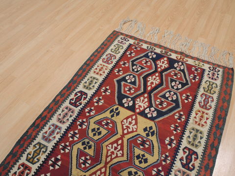 Kilim Red Hand Knotted 33 X 58 Area Rug 100-109244 Image 10
