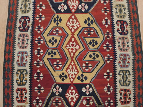 Kilim Red Hand Knotted 33 X 58 Area Rug 100-109244 Image 9
