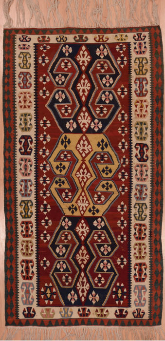 Kilim Red Hand Knotted 33 X 58 Area Rug 100-109244 Image 0