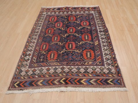 Afshar Blue Hand Knotted 41 X 59 Area Rug 100-109250 Image 4