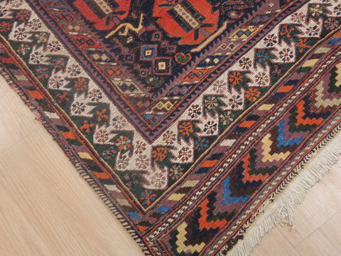 Afshar Blue Hand Knotted 41 X 59 Area Rug 100-109250 Image 7
