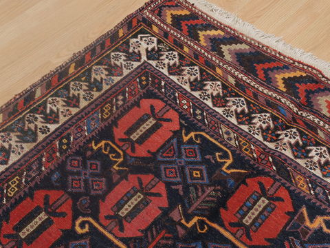 Afshar Blue Hand Knotted 41 X 59 Area Rug 100-109250 Image 9