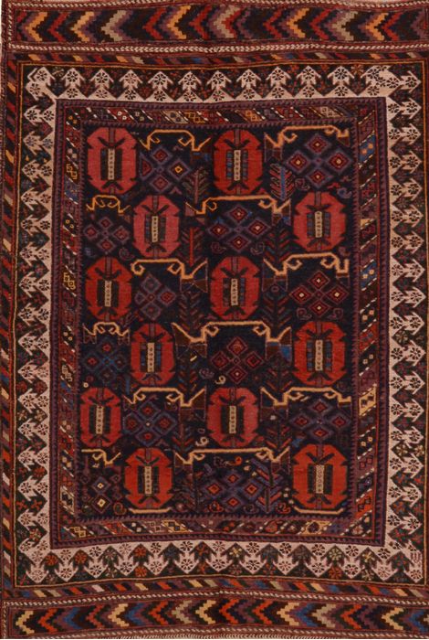 Afshar Blue Hand Knotted 41 X 59 Area Rug 100-109250 Image 0