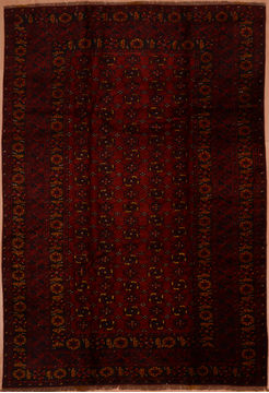 Bakhtiar Red Hand Knotted 6'10" X 10'1"  Area Rug 100-109253