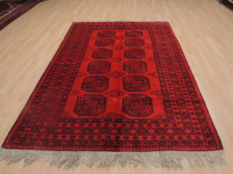Khan Mohammadi Red Hand Knotted 52 X 81 Area Rug 100-109258 Image 1
