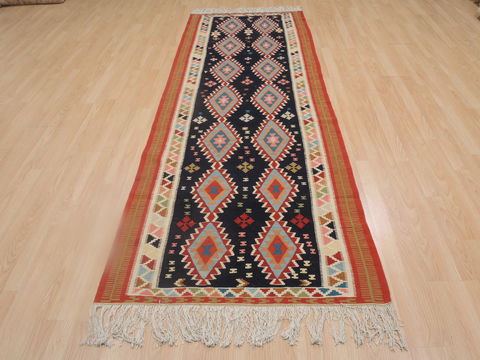 Kilim Red Runner Flat Woven 35 X 99 Area Rug 100-109260 Image 1