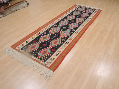 Kilim Red Runner Flat Woven 35 X 99 Area Rug 100-109260 Image 2