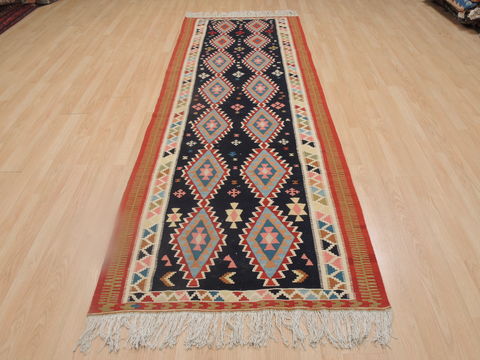 Kilim Red Runner Flat Woven 35 X 99 Area Rug 100-109260 Image 3