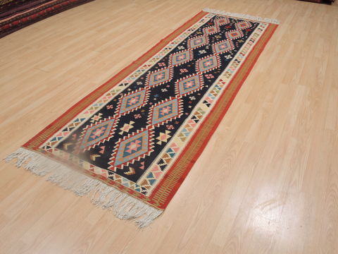 Kilim Red Runner Flat Woven 35 X 99 Area Rug 100-109260 Image 4