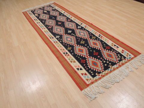 Kilim Red Runner Flat Woven 35 X 99 Area Rug 100-109260 Image 6