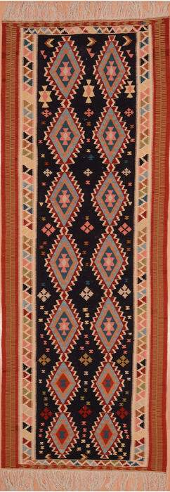 Kilim Red Runner Flat Woven 35 X 99 Area Rug 100-109260 Image 0