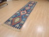 Kilim Blue Runner Flat Woven 210 X 1210  Area Rug 100-109261 Thumb 4