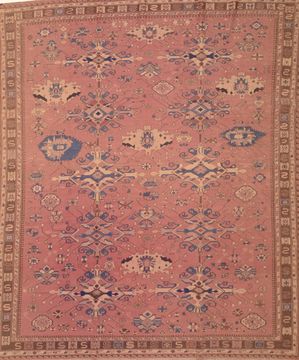 Afghan Kilim Purple Rectangle 9x12 ft Wool Carpet 109264