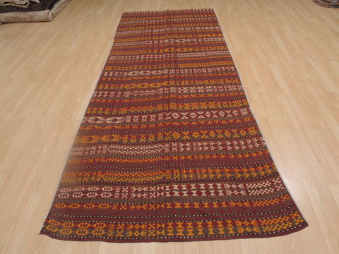 Kilim Orange Runner Flat Woven 41 X 107 Area Rug 100-109270 Image 4