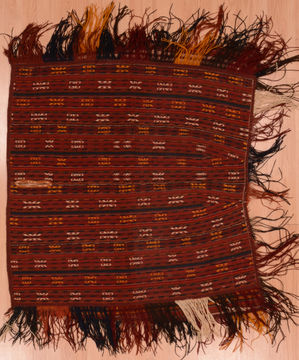 Kilim Red Hand Knotted 3'9" X 4'11"  Area Rug 100-109272