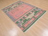 Kilim Green Flat Woven 46 X 60 Area Rug 100-109277 Thumb 5