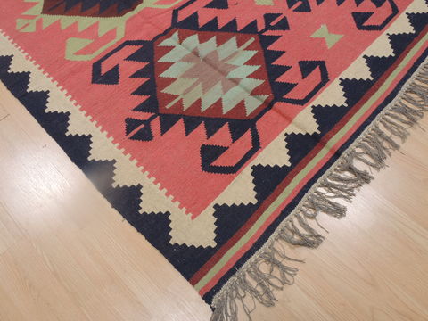 Kilim Purple Flat Woven 71 X 97 Area Rug 100-109281 Image 10