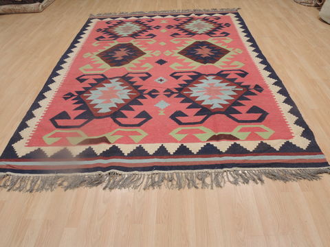 Kilim Purple Flat Woven 71 X 97 Area Rug 100-109281 Image 4