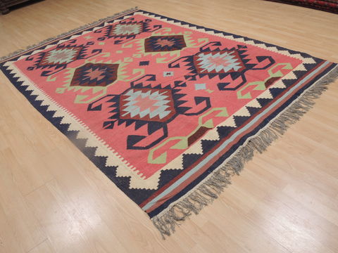 Kilim Purple Flat Woven 71 X 97 Area Rug 100-109281 Image 5