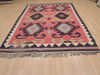 Kilim Purple Flat Woven 71 X 97 Area Rug 100-109281 Thumb 4