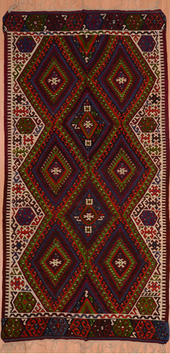 Kilim Red Flat Woven 47 X 93 Area Rug 100-109284 Image 0