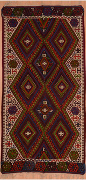 Afghan Kilim Red Rectangle 6x9 ft Wool Carpet 109284