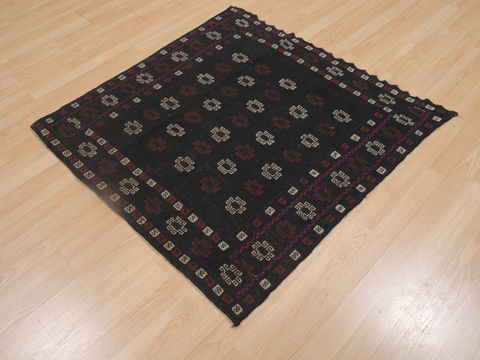 Kilim Blue Square Hand Knotted 37 X 37 Area Rug 100-109289 Image 2