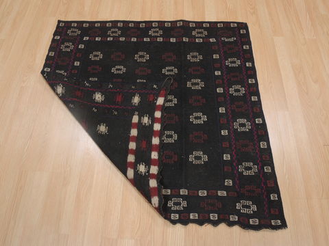 Kilim Blue Square Hand Knotted 37 X 37 Area Rug 100-109289 Image 9