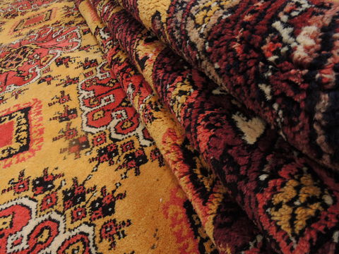 Khan Mohammadi Yellow Hand Knotted 89 X 107 Area Rug 100-109292 Image 14