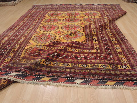 Khan Mohammadi Yellow Hand Knotted 89 X 107 Area Rug 100-109292 Image 15