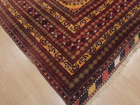 Khan Mohammadi Yellow Hand Knotted 89 X 107 Area Rug 100-109292 Image 6