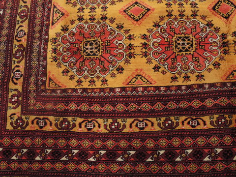 Khan Mohammadi Yellow Hand Knotted 89 X 107 Area Rug 100-109292 Image 7