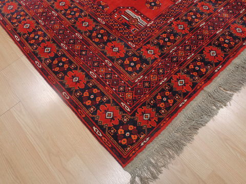 Khan Mohammadi Red Hand Knotted 610 X 97 Area Rug 100-109297 Image 8
