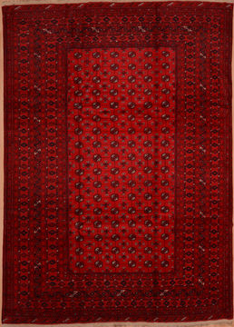 Khan Mohammadi Red Hand Knotted 7'4" X 11'7"  Area Rug 100-109298