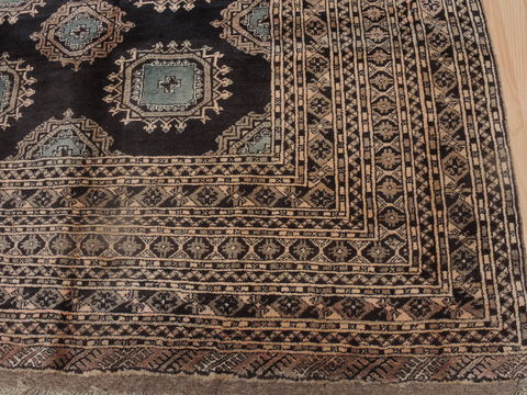 Bokhara Blue Hand Knotted 87 X 108 Area Rug 100-109300 Image 10