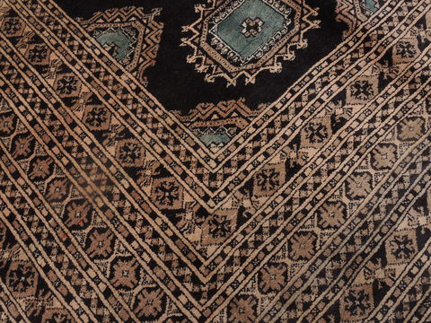 Bokhara Blue Hand Knotted 87 X 108 Area Rug 100-109300 Image 11