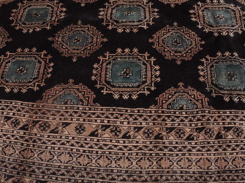 Bokhara Blue Hand Knotted 87 X 108 Area Rug 100-109300 Image 12