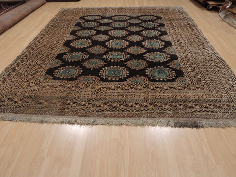 Bokhara Blue Hand Knotted 87 X 108 Area Rug 100-109300 Image 1