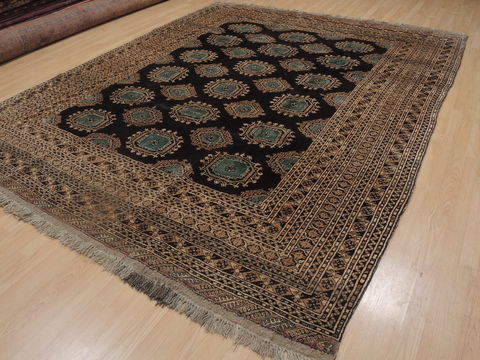 Bokhara Blue Hand Knotted 87 X 108 Area Rug 100-109300 Image 2