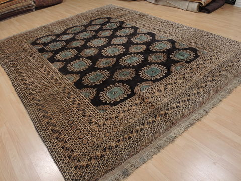 Bokhara Blue Hand Knotted 87 X 108 Area Rug 100-109300 Image 3