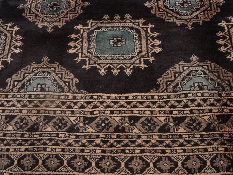Bokhara Blue Hand Knotted 87 X 108 Area Rug 100-109300 Image 8
