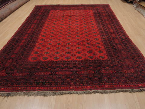Khan Mohammadi Red Hand Knotted 84 X 110  Area Rug 100-109301 Image 1