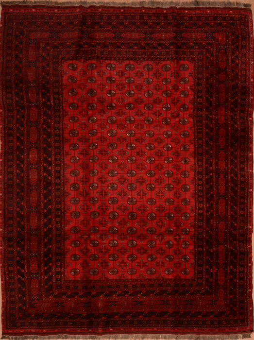 Khan Mohammadi Red Hand Knotted 84 X 110  Area Rug 100-109301 Image 0