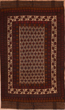 Afghan Kilim Red Rectangle 6x9 ft Wool Carpet 109306