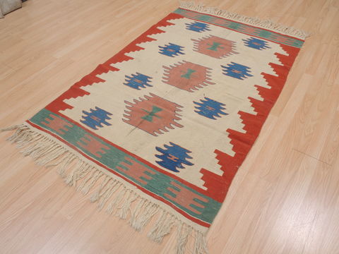 Kilim Beige Flat Woven 39 X 57 Area Rug 100-109308 Image 10