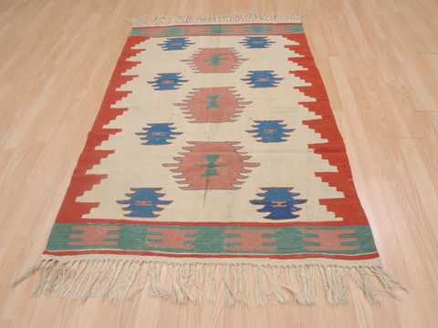 Kilim Beige Flat Woven 39 X 57 Area Rug 100-109308 Image 3