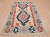 Kilim Green Flat Woven 38 X 59  Area Rug 100-109314 Thumb 1